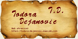 Todora Dejanović vizit kartica